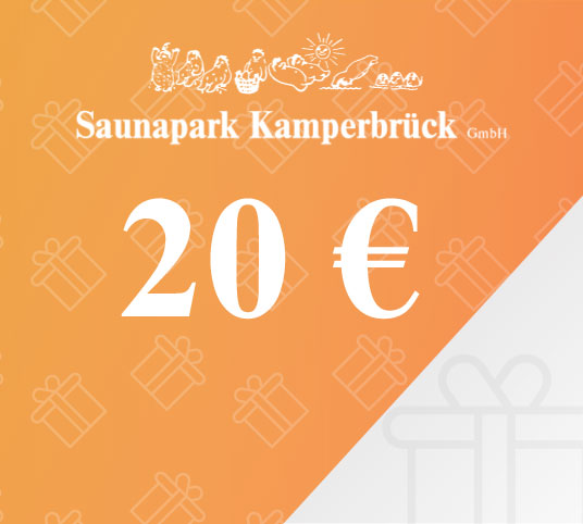 Gutschein über 20 Euro für den Saunapark Kamperbrück