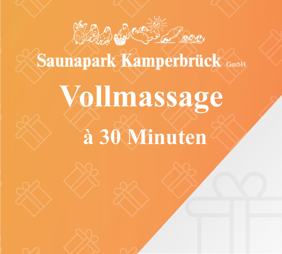 Vollmassage über 30 Minuten im Saunapark Kamperbrück